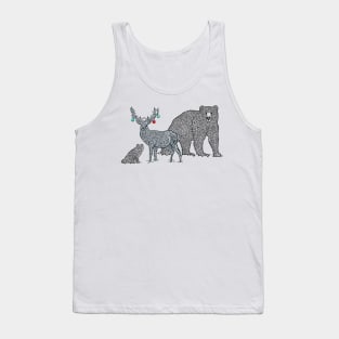 Winter Woodland Animals Xmas Tank Top